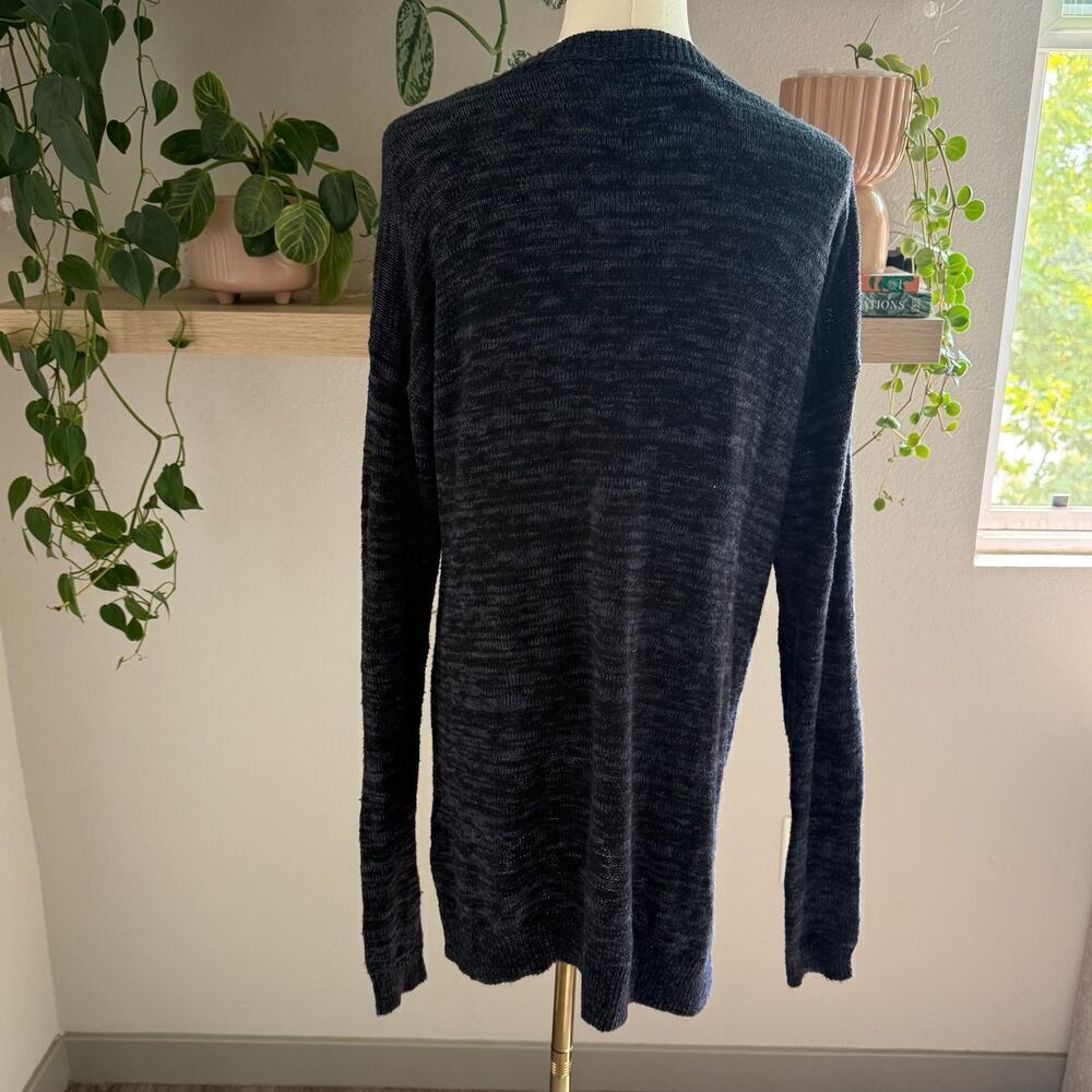 Vintage Y2K Hollister Cardigan S Navy Longline Cardigan Academia Preppy School - Picture 3 of 7